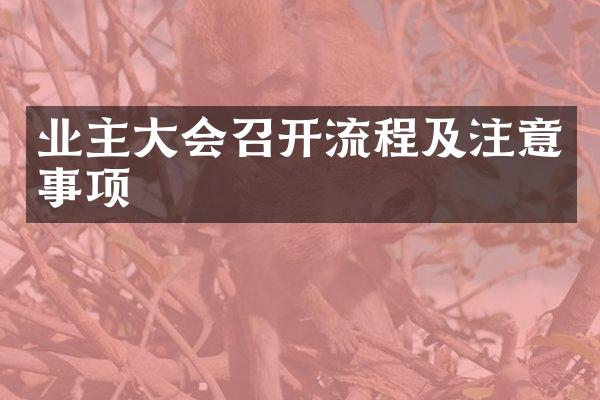 业主大会召开流程及注意事项