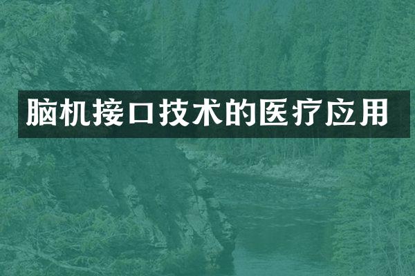 脑机接口技术的医疗应用