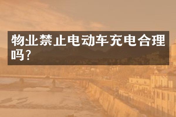 物业禁止电动车充电合理吗？