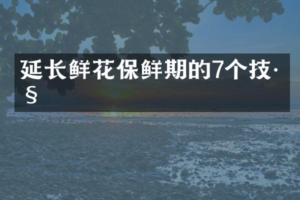 延长鲜花保鲜期的7个技巧
