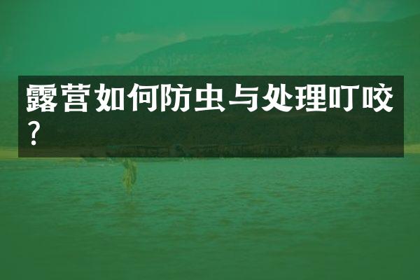 露营如何防虫与处理叮咬？