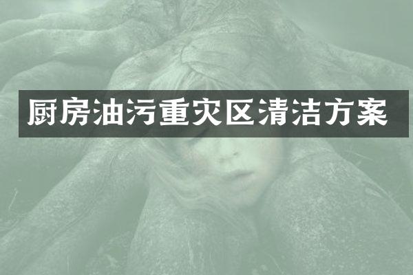 厨房油污重灾区清洁方案