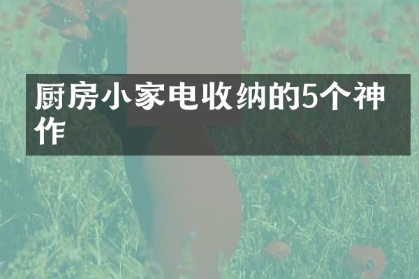 厨房小家电收纳的5个神操作