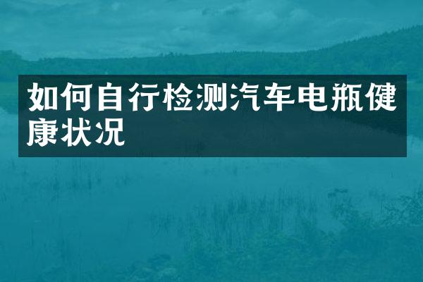 如何自行检测汽车电瓶健康状况
