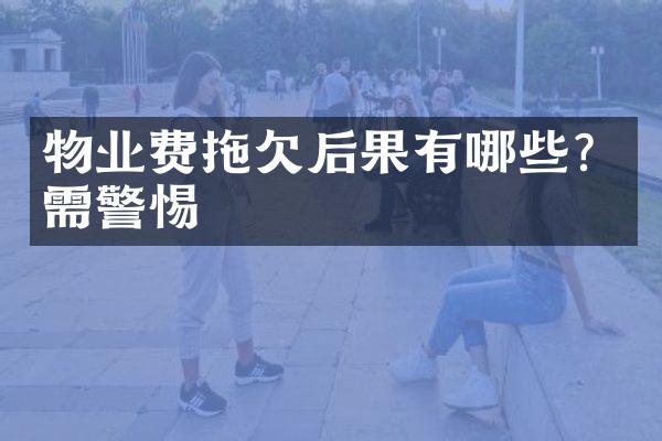 物业费拖欠后果有哪些？需警惕