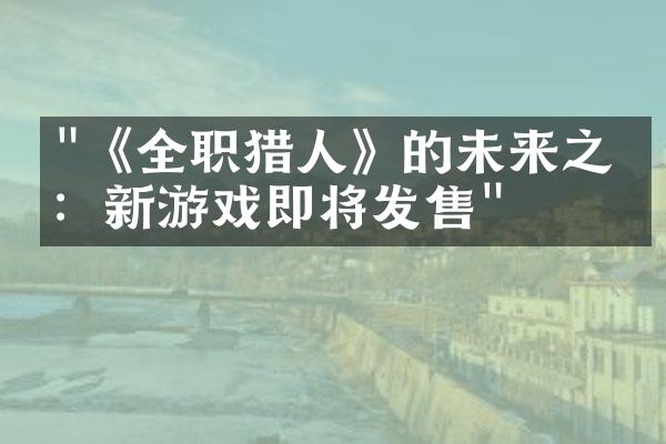 "《全职猎人》的未来之战：新游戏即将发售"