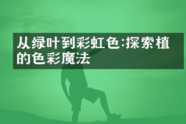 从绿叶到彩虹色:探索植物的色彩魔法