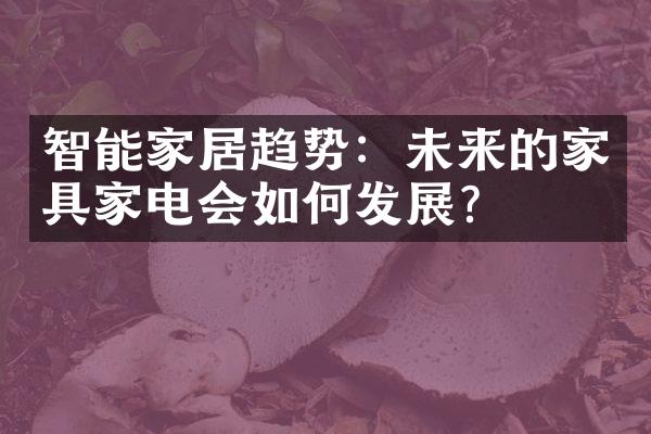 智能家居趋势：未来的家具家电会如何发展？