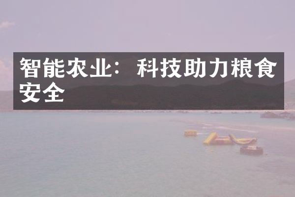 智能农业：科技助力粮食安全