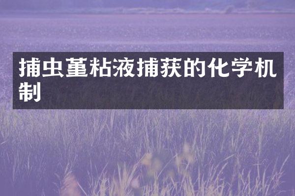 捕虫堇粘液捕获的化学机制