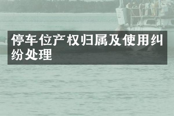 停车位产权归属及使用纠纷处理