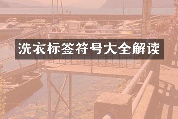洗衣标签符号大全解读