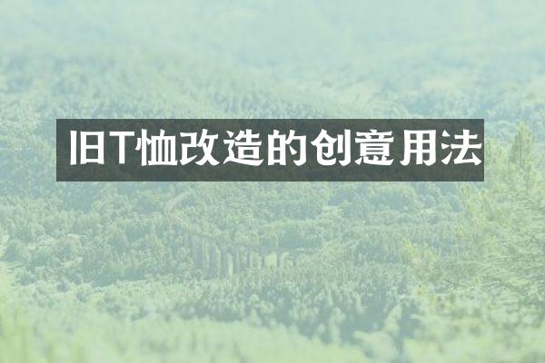 旧T恤改造的创意用法
