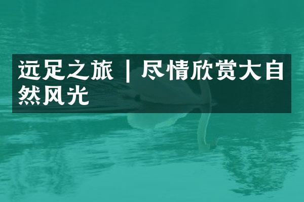 远足之旅 | 尽情欣赏大自然风光