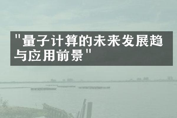 "量子计算的未来发展趋势与应用前景"