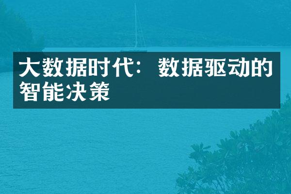 大数据时代：数据驱动的智能决策