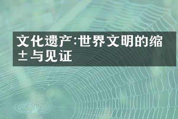 文化遗产:世界文明的缩影与见证
