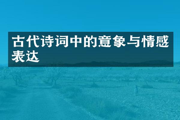 古代诗词中的意象与情感表达