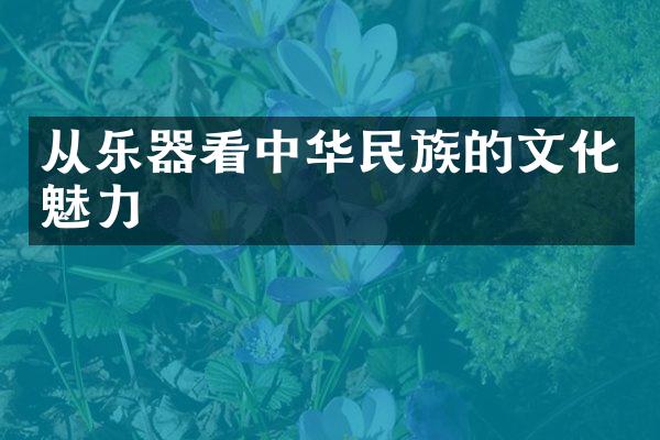 从乐器看中华民族的文化魅力