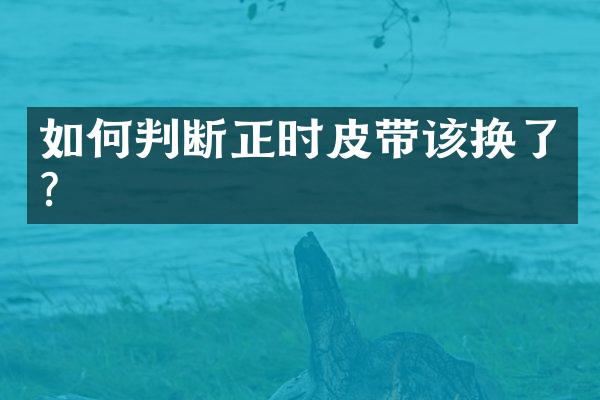 如何判断正时皮带该换了？