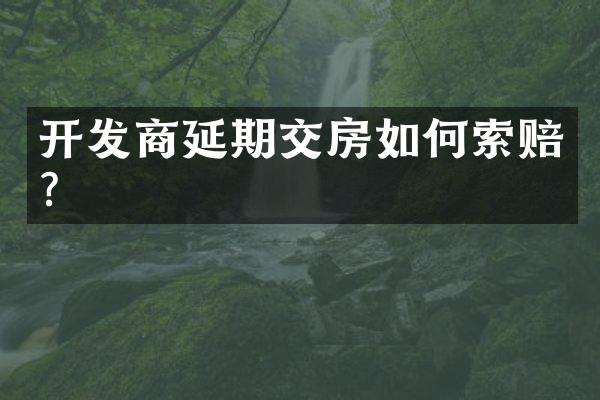 开发商延期交房如何索赔？