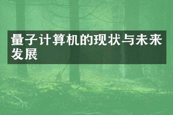 量子计算机的现状与未来发展