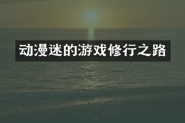 动漫迷的游戏修行之路