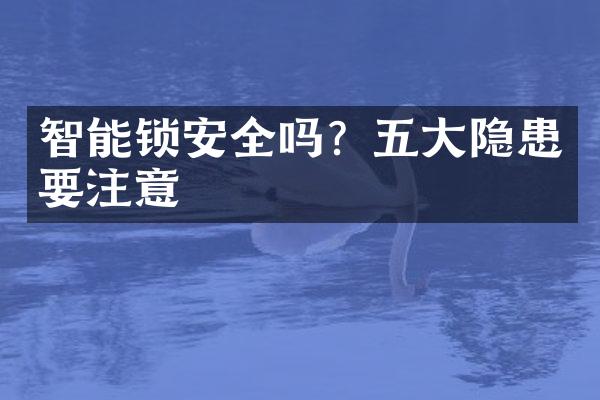 智能锁安全吗？五大隐患要注意