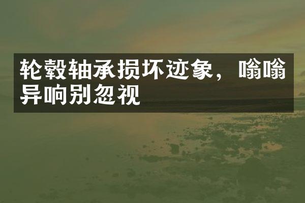 轮毂轴承损坏迹象，嗡嗡异响别忽视