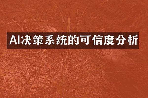 AI决策系统的可信度分析