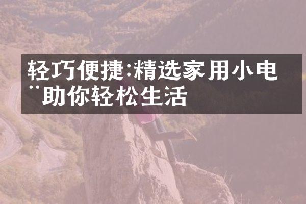 轻巧便捷:精选家用小电器助你轻松生活