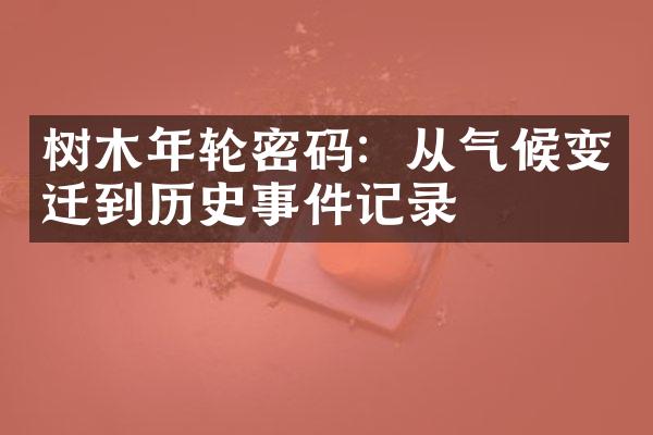 树木年轮密码：从气候变迁到历史事件记录