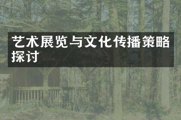 艺术展览与文化传播策略探讨
