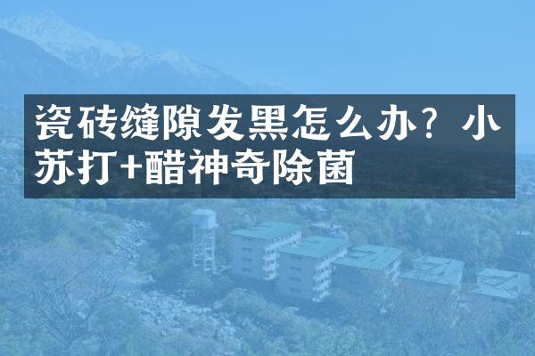 瓷砖缝隙发黑怎么办？小苏打+醋神奇除菌