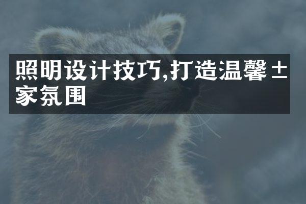 照明设计技巧,打造温馨居家氛围