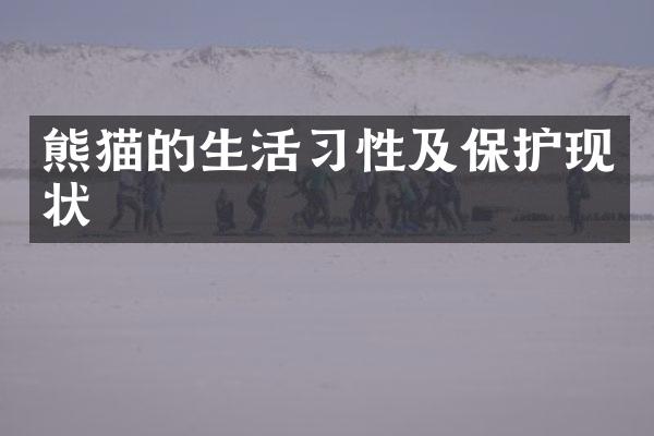 熊猫的生活习性及保护现状
