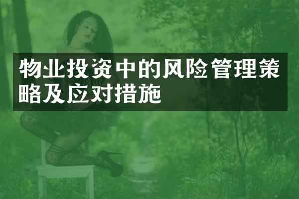 物业投资中的风险管理策略及应对措施