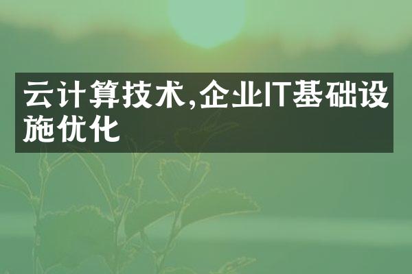 云计算技术,企业IT基础设施优化