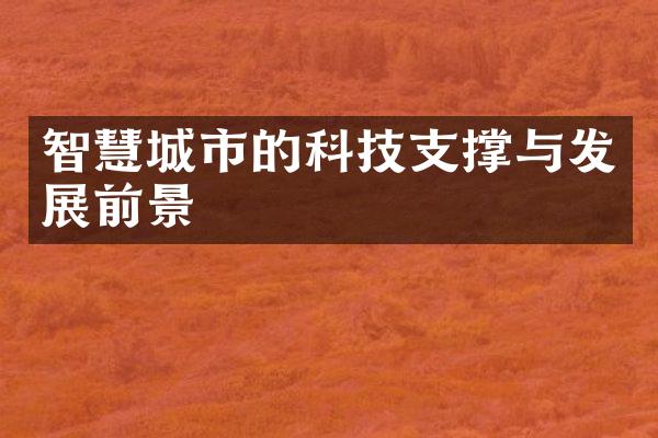 智慧城市的科技支撑与发展前景