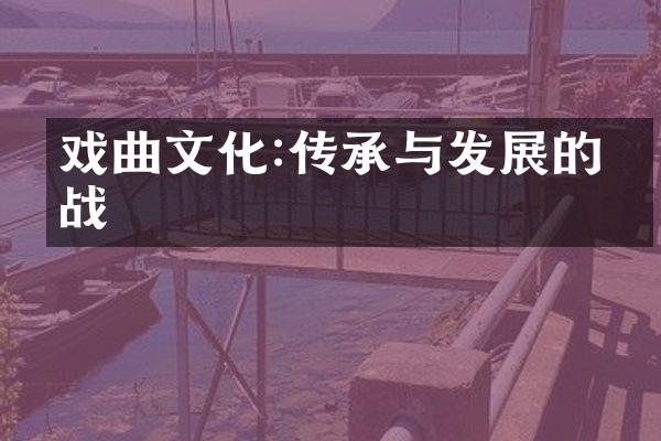 戏曲文化:传承与发展的挑战