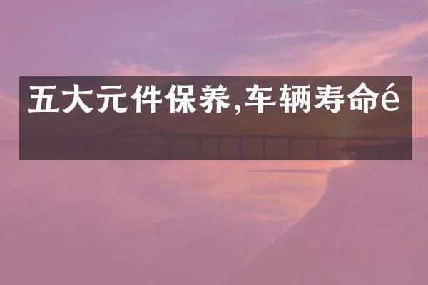 五大元件保养,车辆寿命长