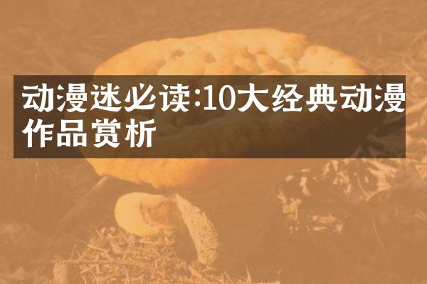 动漫迷必读:10大经典动漫作品赏析