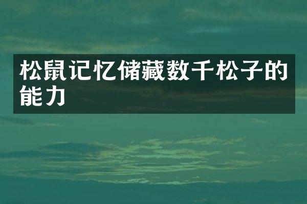 松鼠记忆储藏数千松子的能力