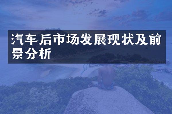 汽车后市场发展现状及前景分析