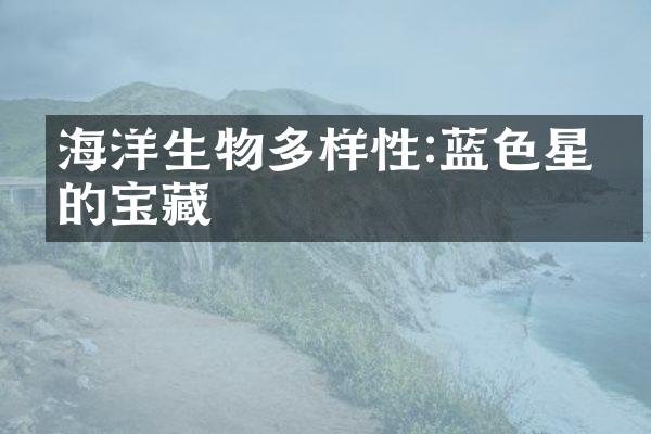 海洋生物多样性:蓝色星球的宝藏