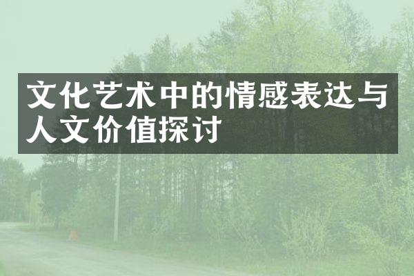 文化艺术中的情感表达与人文价值探讨