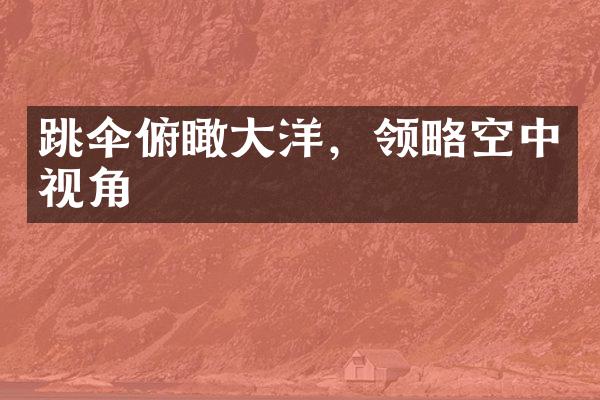跳伞俯瞰大洋，领略空中视角