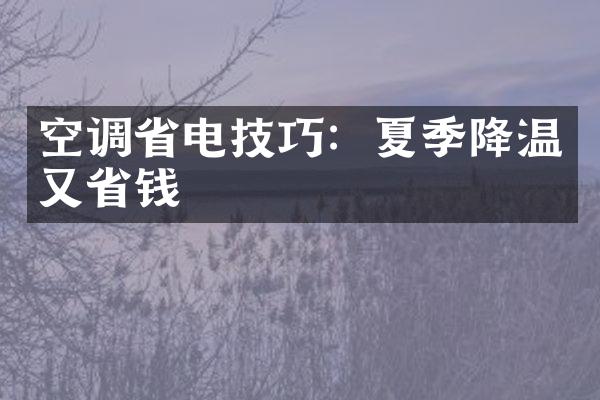 空调省电技巧：夏季降温又省钱