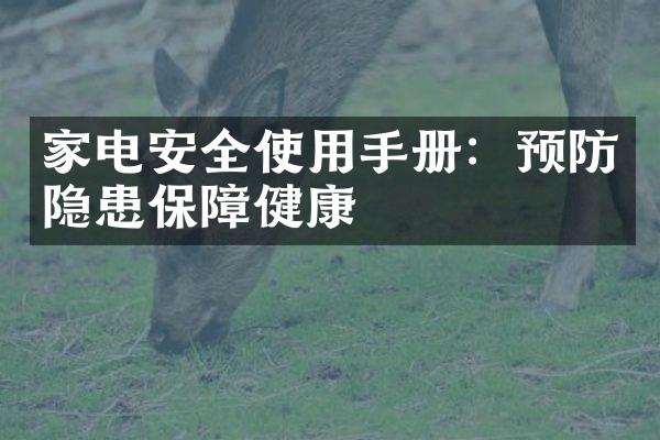 家电安全使用手册：预防隐患保障健康
