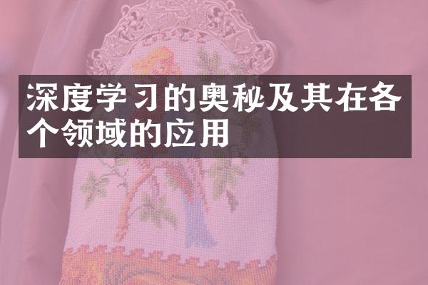 深度学习的奥秘及其在各个领域的应用